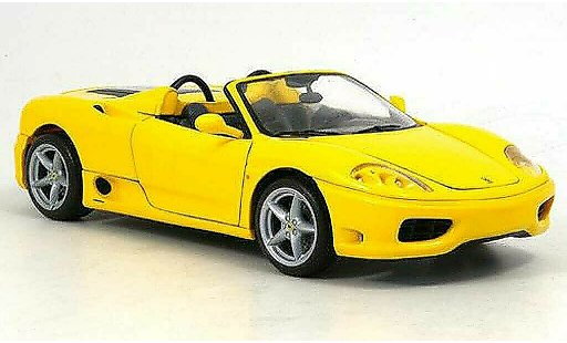 Ferrari 360 Modena 1/18 Hot Wheels spider amarillo coche miniatura