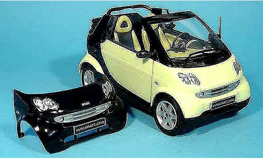 Smart Cabriolet Base 1/18 Kyosho verde (bodypanel negro) coche miniatura