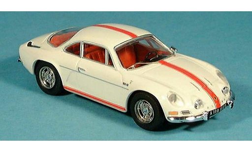 Alpine A110 1600 s 1/43 Trofeu blanco con rayas coche miniatura