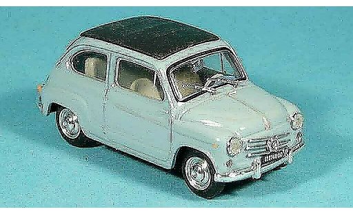 Fiat 600 D 1/43 Brumm cerrado azul 1960 coche miniatura