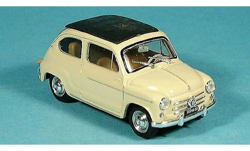 Fiat 600 D 1/43 Brumm cerrado beige 1960 coche miniatura