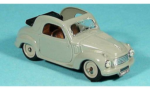 Fiat 500 C 1/43 Brumm abierto gris 1949 coche miniatura