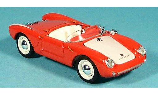 Porsche 550 1954 1/43 Brumm rojo blanco Strassenversion coche miniatura