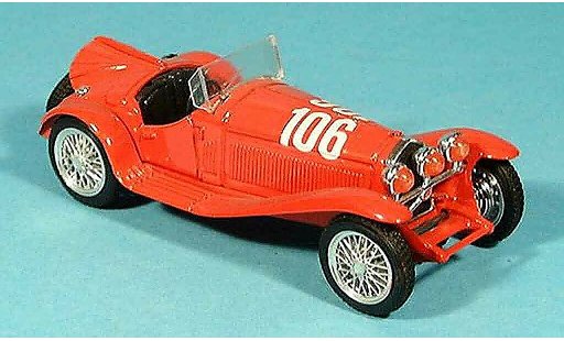 Alfa Romeo 2300 mille miglia 1/43 Brumm no.106 rojo hp 142 1932 coche miniatura