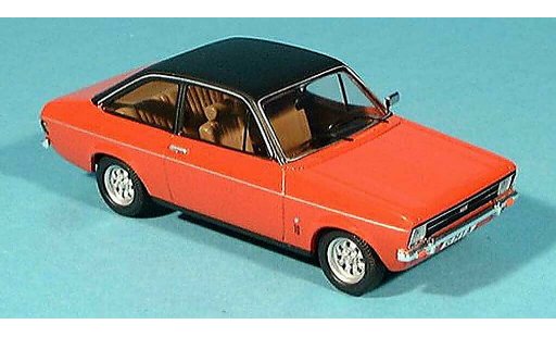 Ford Escort Ghia 1/43 Trofeu 1300 rojo techo negro coche miniatura
