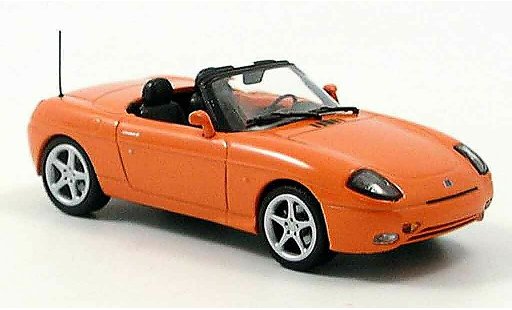 Fiat Barchetta Roadster 1/43 Minichamps naranja coche miniatura