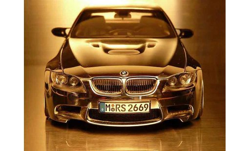 Bmw M3 coupe 1/18 Kyosho E92 full chrome jantes 18 pouces coche miniatura