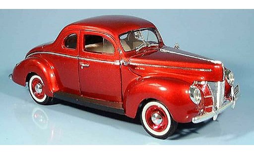 Ford 1940 Coupe 1/18 Motormax rojo coche miniatura