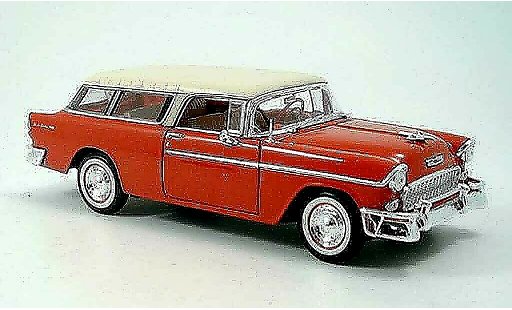 Chevrolet Nomad Station Wagon 1/18 Maisto rojo blanco 1955 coche miniatura