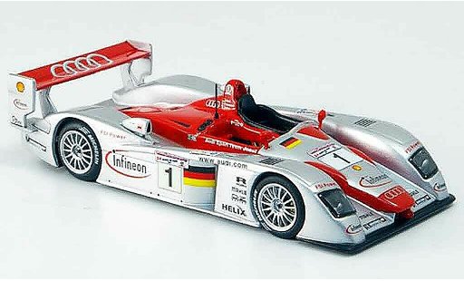 Audi R8 LMP course 1/43 IXO 2002 Biela Kris ganador coche miniatura