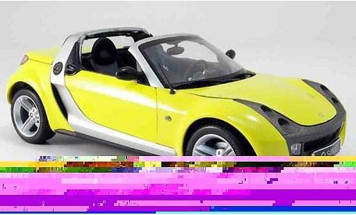 Smart Roadster Base 1/18 Kyosho amarillo coche miniatura