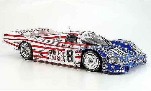Porsche 956 1986 1/18 Minichamps l no.8 stars and stripes le mans coche miniatura
