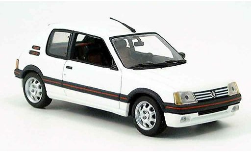 Peugeot 205 GTI 1/43 Minichamps 1.9 Blanc Meije 1990 coche miniatura