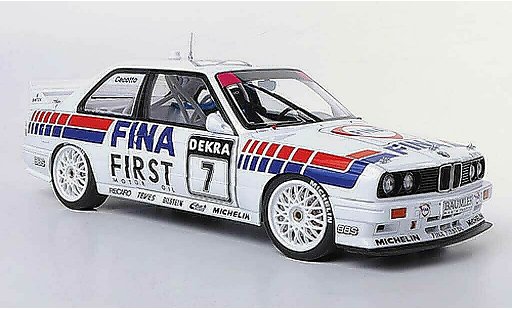 Bmw M3 dtm 1/18 Autoart DTM E30 No.7 Fina J.Cecotto -Saison 1992 coche miniatura
