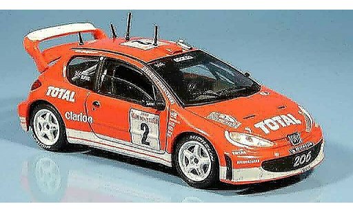 Peugeot 206 WRC 1/43 Solido reid burns no. 2 2003 coche miniatura