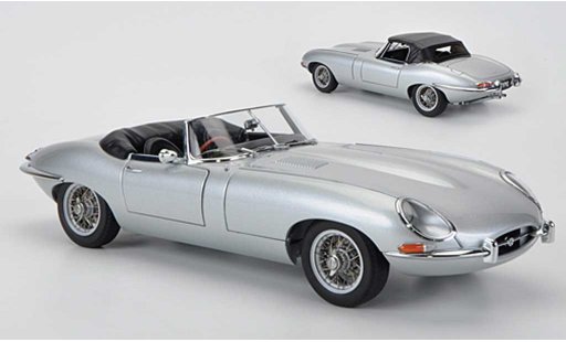 Jaguar E-Type Roadster 1/18 Autoart Series I 3.8 gris coche miniatura