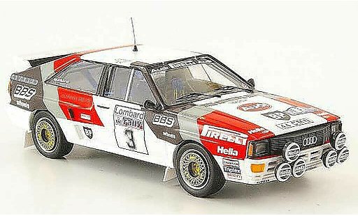 Audi Quattro coupe 1/43 Trofeu ganador RAC Blomquist-Cederberg 1983 coche miniatura