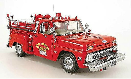 Chevrolet C-20 pompiers 1/18 Sun Star pick up camion pompier lancaster (us) 1965 coche miniatura