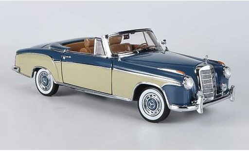 Mercedes 220 Cabriolet 1/18 Sun Star SE Descapotable azul/beige 1958 coche miniatura