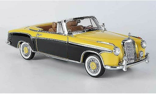 Mercedes 220 Cabriolet 1/18 Sun Star SE Descapotable amarillo/negro 1958 coche miniatura