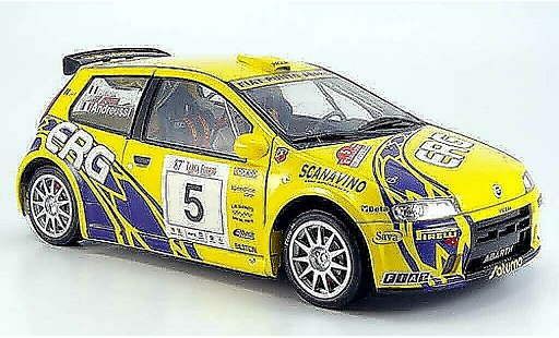 Fiat Punto Rally 1/18 Ricko rallye no.5 erg targa florio 2003 andreucci andreussi coche miniatura