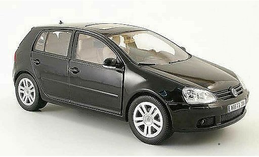 Volkswagen Golf Base 1/18 Burago negro 2003 5 portes coche miniatura