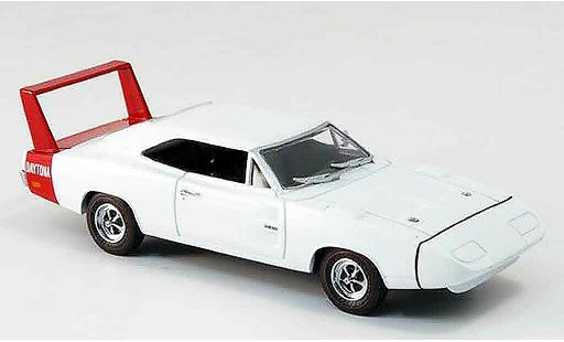 Dodge Charger 1969 1/43 Eagle Daytona blanco avec rotem Heckspoiler coche miniatura