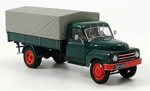 Hanomag L28 Pritsche 1/43 Schuco 25t plataforma verde coche miniatura