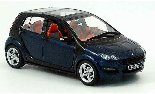 Smart ForFour Base 1/43 Schuco azul negro 2004 coche miniatura