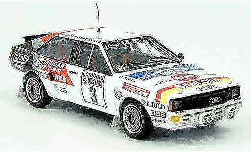 Audi Quattro rallye 1/43 Trofeu No.3 Mikkola Hertz RAC Rally 1984 coche miniatura