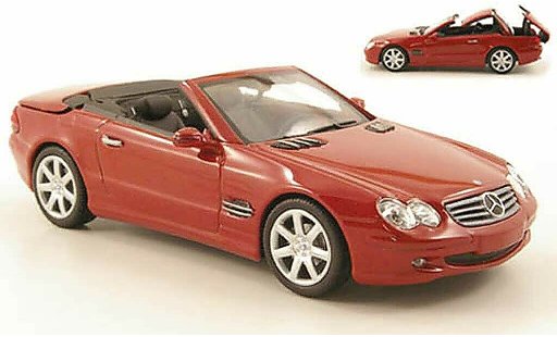 Mercedes Classe SL Base 1/43 Minichamps rojo avec funktionsfahigem capota 2001 coche miniatura