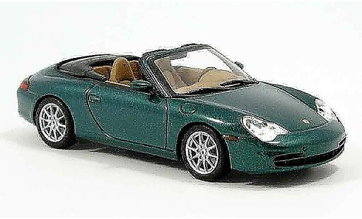 Porsche 911 Cabriolet 1/43 Minichamps Descapotable verde 2001 coche miniatura