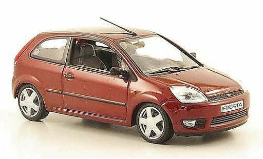 Ford Fiesta MKIV 1/43 Minichamps met. rojo coche miniatura