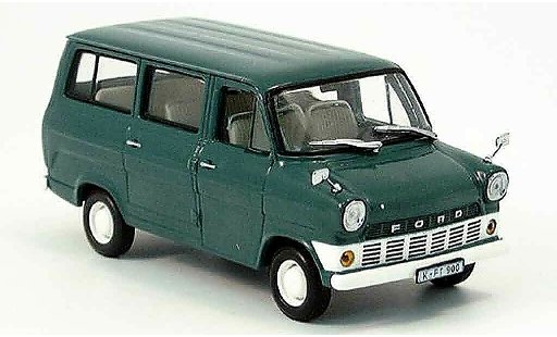 Ford Transit Bus 1/43 Minichamps grisverde 1965 coche miniatura
