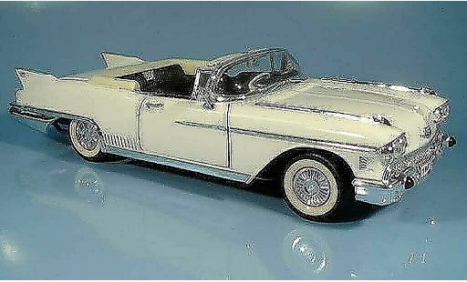 Cadillac Eldorado Biarritz 1/18 Yat Ming blanco 1958 coche miniatura