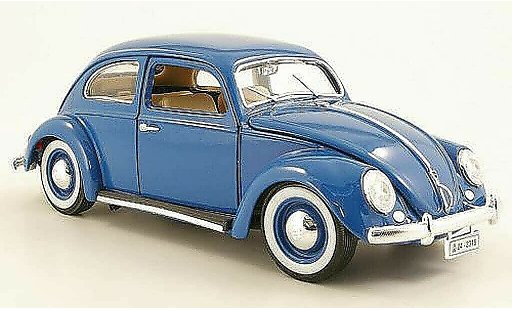 Volkswagen Kafer Base 1/18 Burago azul 1955 coche miniatura