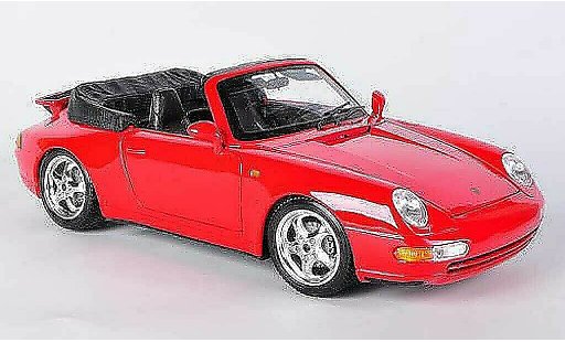 Porsche 911 Cabriolet 1/18 Burago Descapotable Carrera rojo coche miniatura