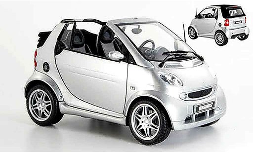 Smart ForTwo Brabus 1/18 Kyosho cabrio gris 2003 coche miniatura
