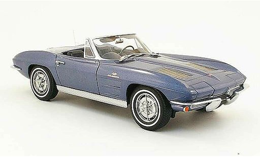 Chevrolet Corvette Coupe 1/18 Autoart C2 azul 1963 coche miniatura