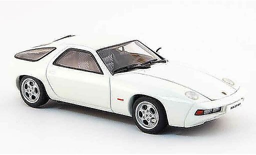 Porsche 928 1977 1/43 Autoart blanco zu offnende Motorhaube coche miniatura