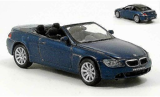 Bmw 645 Cabriolet 1/43 Kyosho E64 CI Descapotable azul coche miniatura