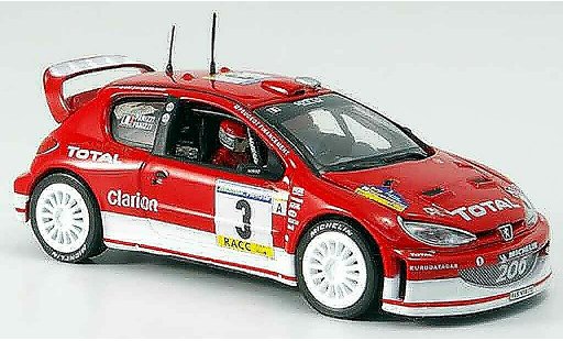 Peugeot 206 WRC 1/43 Vitesse ganador spanien g. panizzi no. 3 2003 coche miniatura