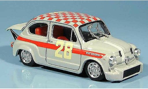 Fiat 600 Abarth 1/43 Brumm 1000 No.28 Steinmetz Dritter Monza 1966 coche miniatura