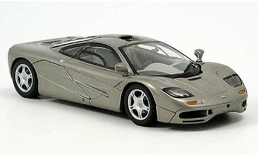McLaren F1 GTR GTR 1/43 Minichamps platingris coche miniatura