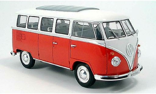 Volkswagen Combi Base 1/18 Spark bus rojo/blanco 1962 coche miniatura
