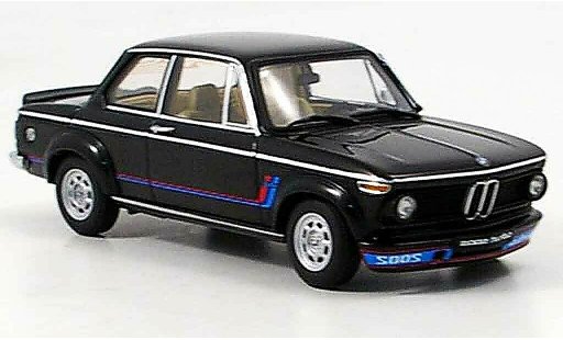 Bmw 2002 Turbo 1/43 Autoart negro 1973 coche miniatura
