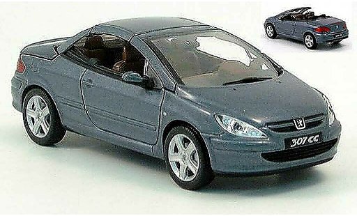Peugeot 307 WRC 1/43 Norev CC antracita avec funktionsfahigem capota 2004 coche miniatura