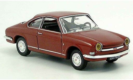 Simca 1000 Coupe 1/43 Norev negro-rojo coche miniatura