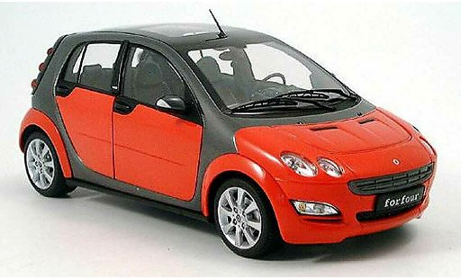 Smart ForFour Base 1/18 Kyosho rojo gris 2004 coche miniatura