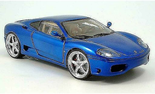 Ferrari 360 Modena 1/18 Hot Wheels tuning azul 2003 coche miniatura